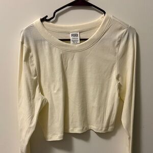 VS Pink long sleeve crop top